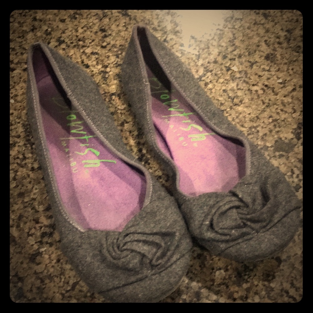 Grey wool flats